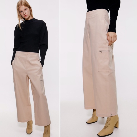 baby pink cargo trousers